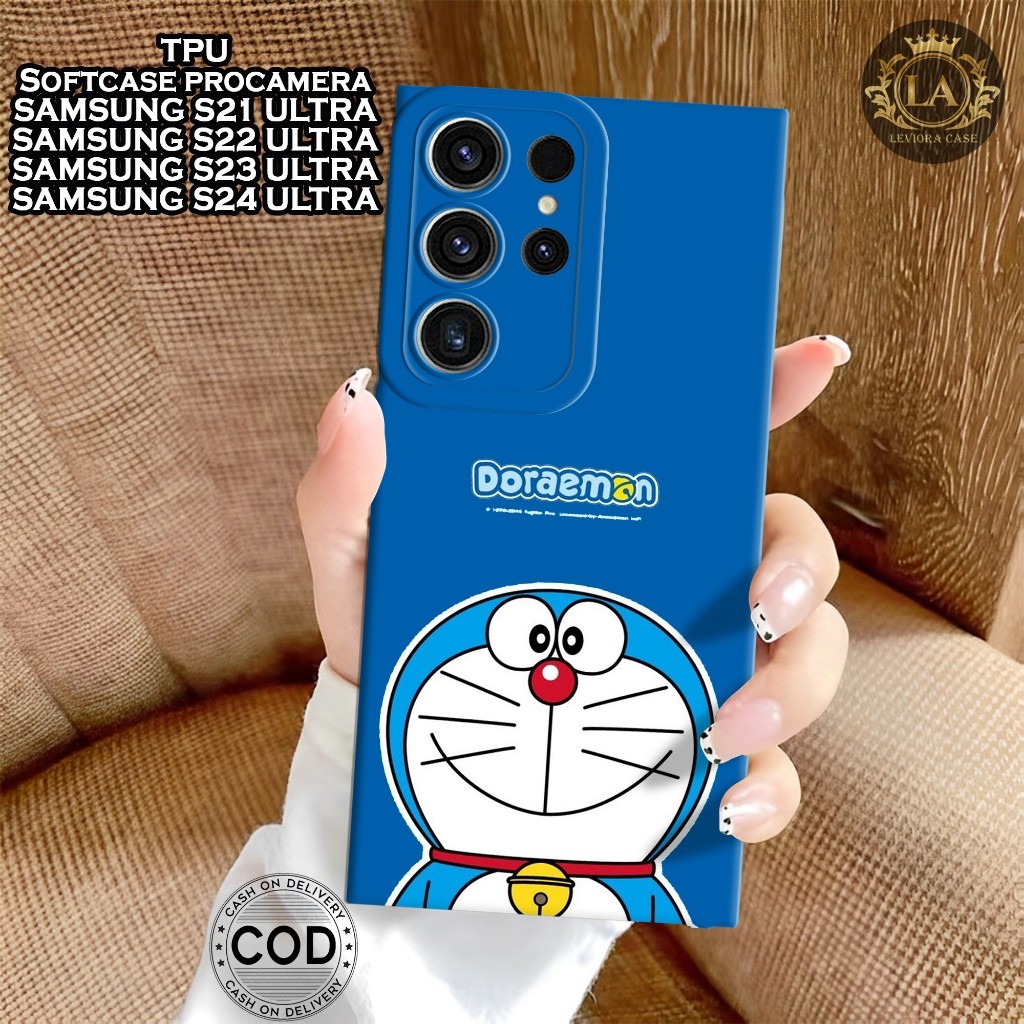 Case Samsung S21/S22/S23/S24 ULTRA Terbaru - Leviora Case - Fashion Case Doraemon - Softcase Samsung