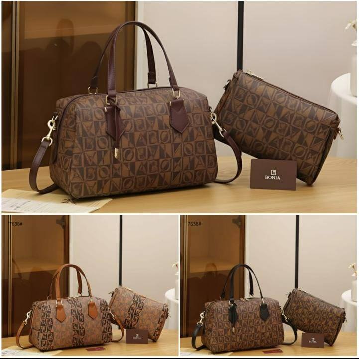 JB2 BONIA 7638 Monogram Speedy Bag With SlingBag HRA