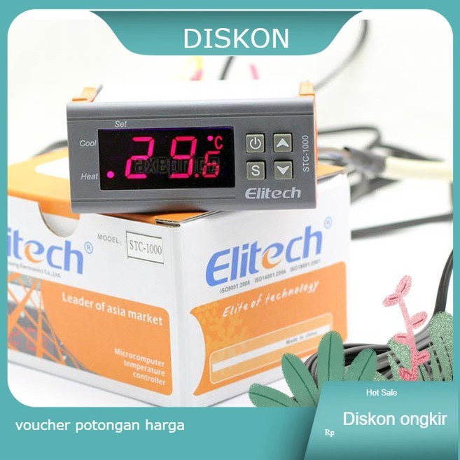Temukan Digital Thermostat Elitech STC-1000 Original Thermometer STC1000 STC 1000