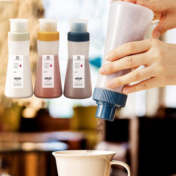 Vixplorn -Dispenser Bumbu Dapur botol bumbu unik Tempat bumbu otomatis 350ML Stoples sprinkler dapur