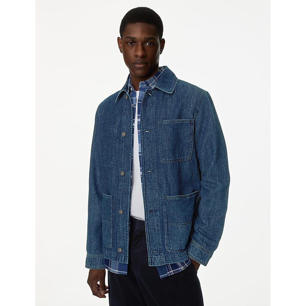 M&S - Jaket Pria  - Denim Chore Jacket