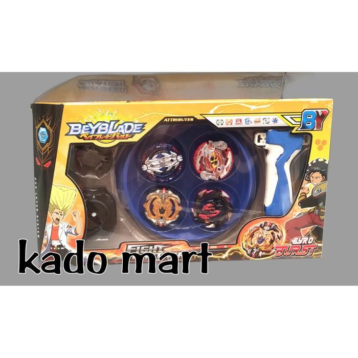 gangsing beyblade mainan anak gasing tornado kemasan box - arena kcl blue