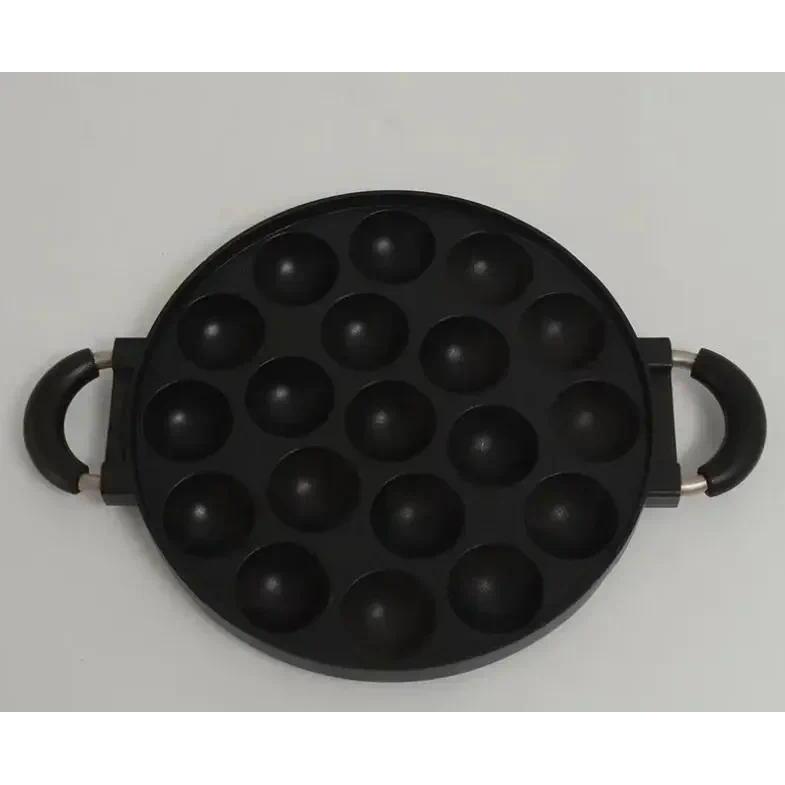 4-Hole Cast Iron Cooking Pan Non-stick Breakfast Griddle Perfect for Omelettes & Pancakes Kitchen Co