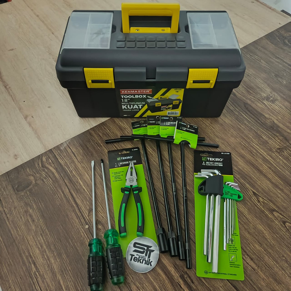 TEKIRO PAKET KUNCI SHOCK SET TOOL KIT SANJOSE ORIGINAL 1 TOOL BOX BESAR Sok Lengkap Soket Konci Shok