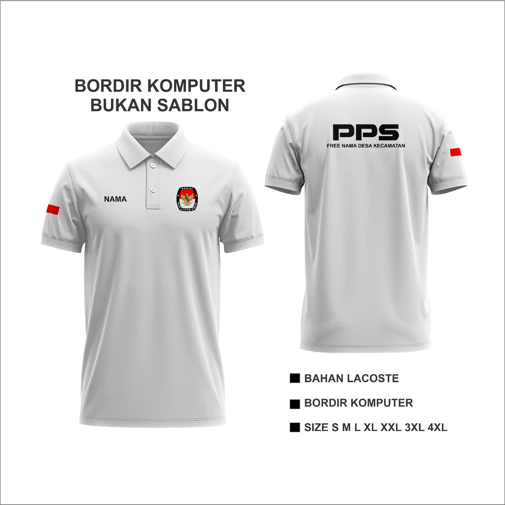 (Bisa Custom) Baju PPS Bordir kaos pps bordir Polo PPS Bordir / Kemeja PPS bordir