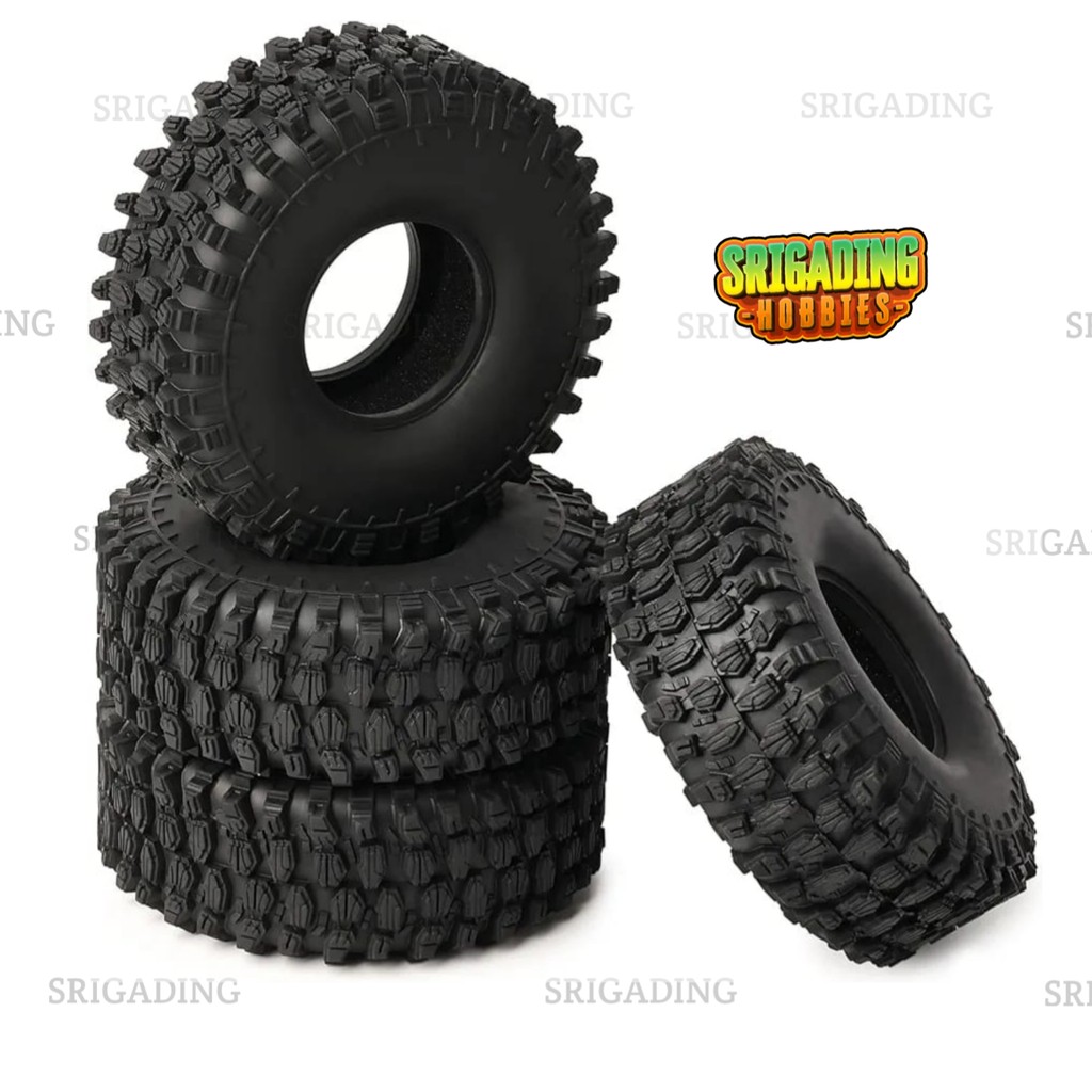 4 Pcs Ban 1.9 Hyrax Clone Medium Tire  110mm For RC 1/10 SCX10 TRX4