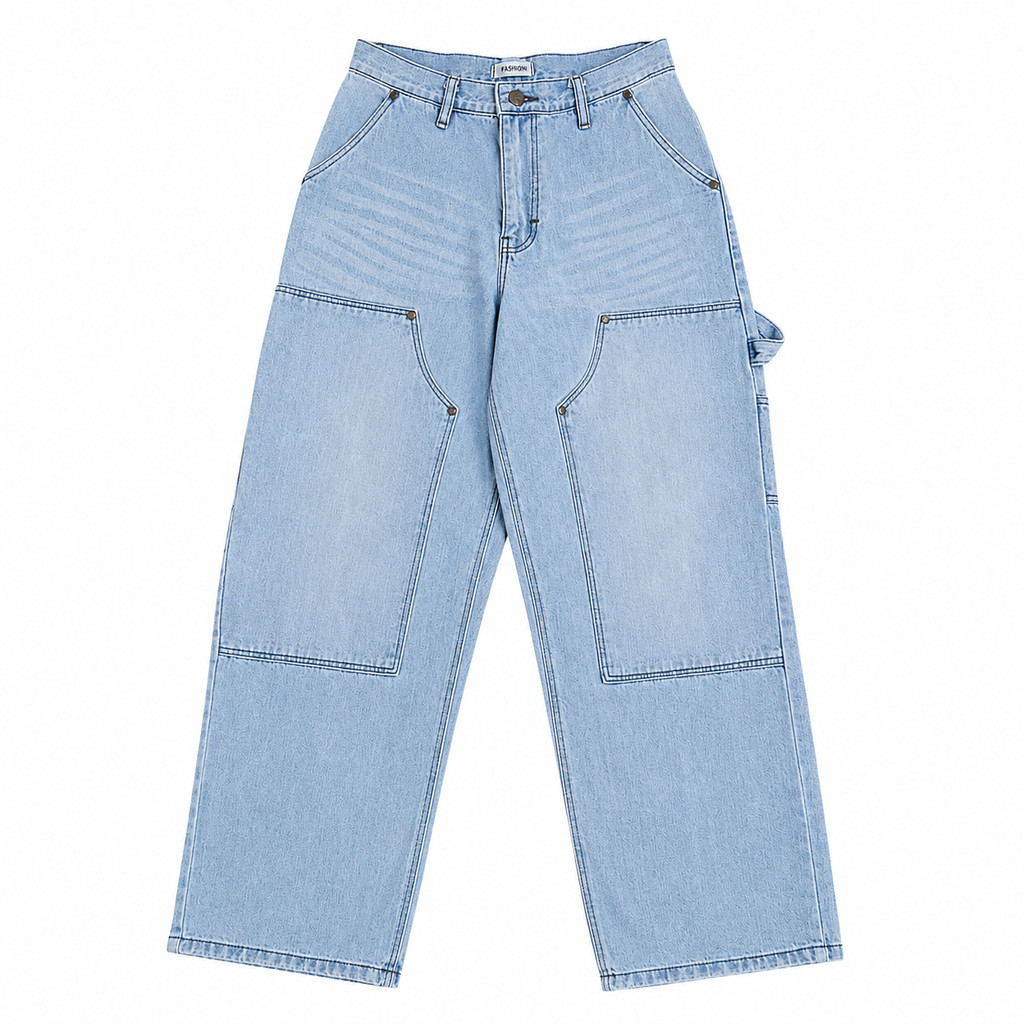 Celana denim carpenter vintageclub | denim carpenter vintageclub bordir unisex