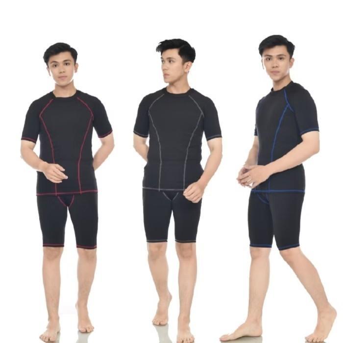 Baju Atasan dan Celana Renang pantai Jetski Ukuran M-XXL bahan premium renang