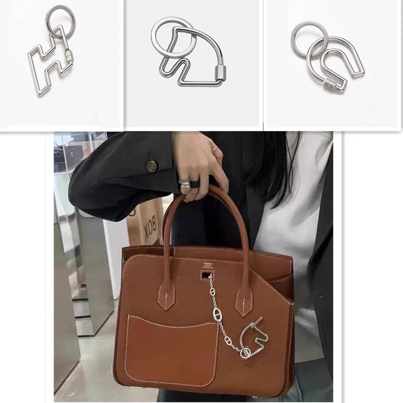 Horse Head Pendant Bag Charm For Hermes Birkin Herbag Shoulder Bags Cheval Key Chain Decorative Buck