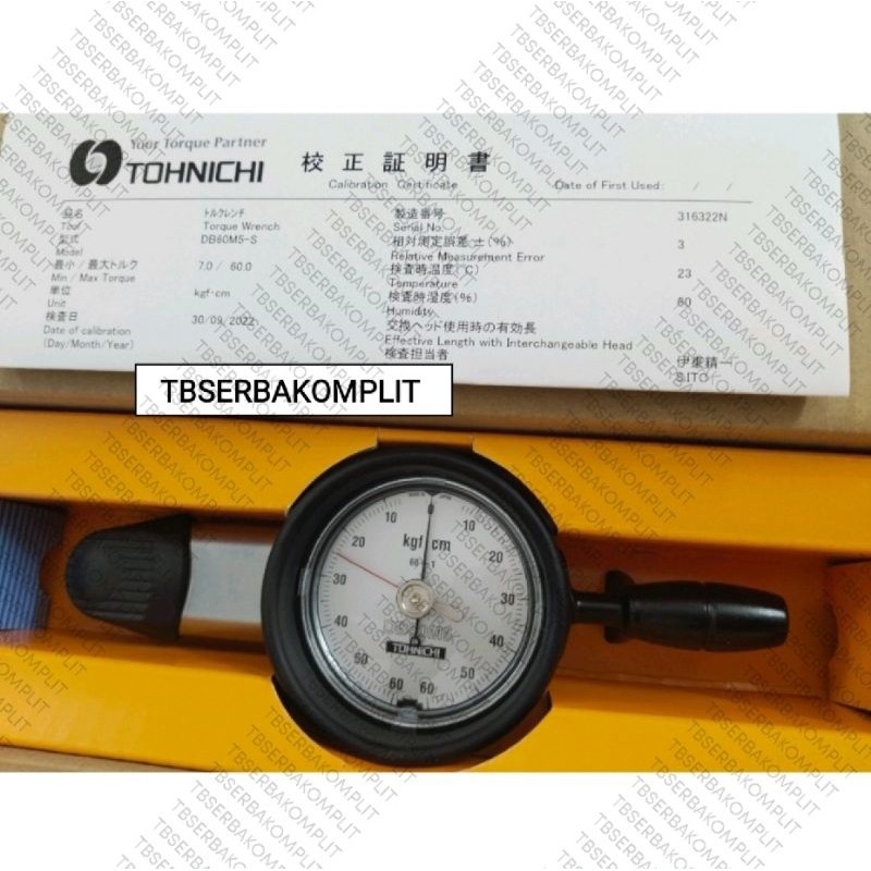 Tohnichi DB60M5-S 1/4" Dial Torque Wrench Ratchet Kunci Torsi 7kgf cm - 60kgf cm Ada Sertifikat Kali