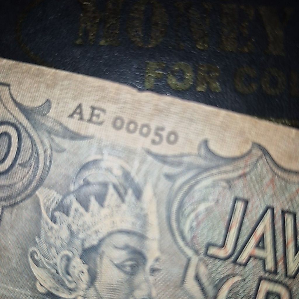 Uang Kuno Seri Wayang Pecahan 10 Gulden (Low Number) Varian Ttd Prassterink