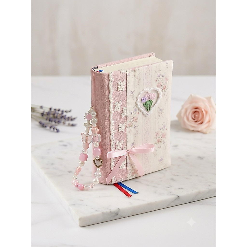 Cover Alkitab pink / Sleeve alkitab / Handmade / Sampul Bible / Bible Cover custom