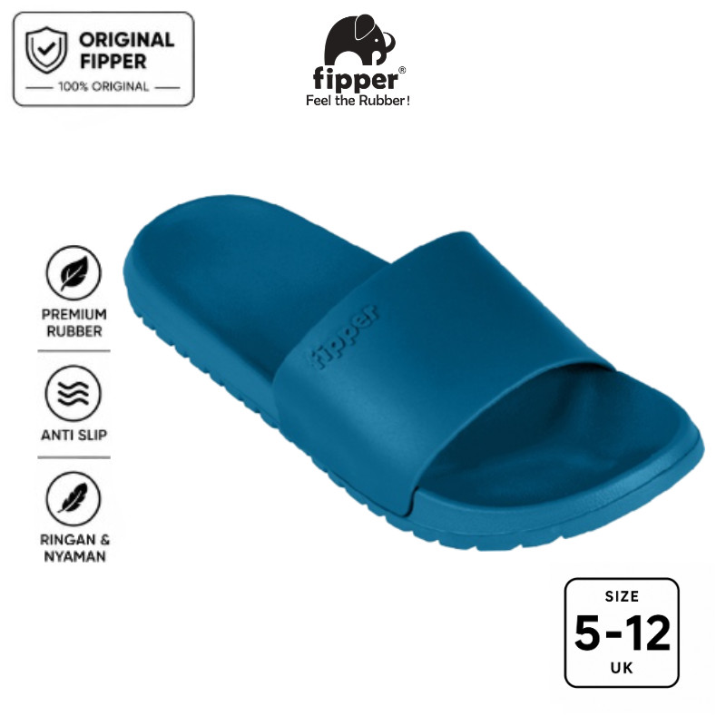Fipper - Slip On Trail Sandal Selop Anti Slip Pria Wanita Original Ringan Nyaman Blue Snorkel / Blue