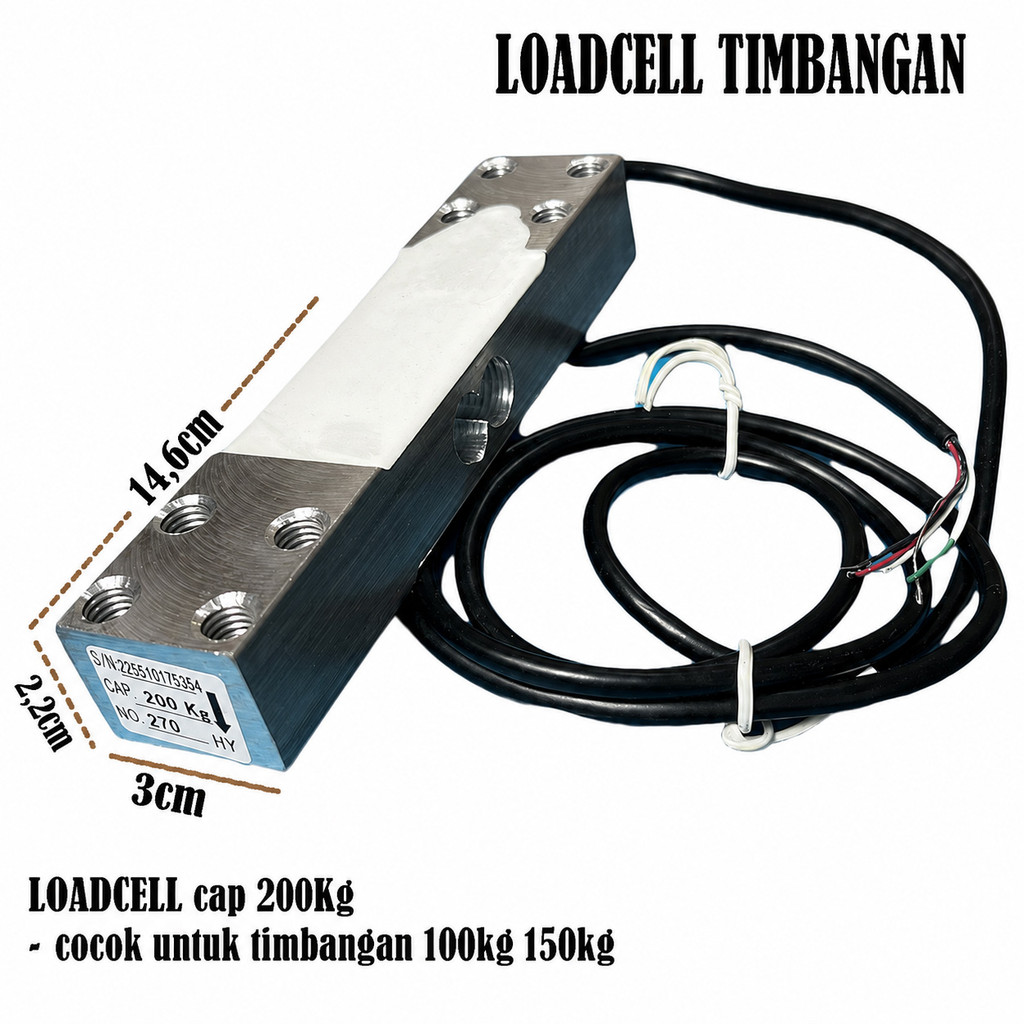 Loadcell Capasitas 180Kg Loadcell 100Kg 150Kg Sensor Timbangan Digital