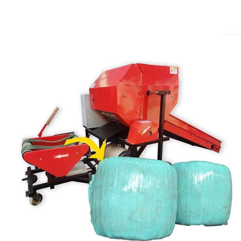 Automatic Round Hay Corn Rice Straw Silage Baler Machine Diesel Engine Mini Grass Hay Corn Silage Ba