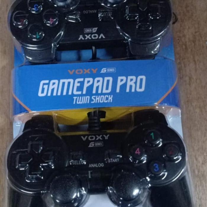 Stik PS PC JOYSTICK PC Laptop Gamepad Double Transparan Usb - Hitam