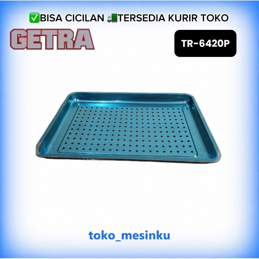 Getra TR-6420P Traster Persegi Dengan Lubang-Lubang Permukaan Biru Metalik