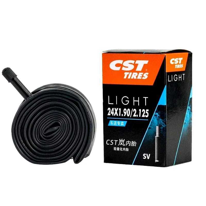Foto Ban Dalam CST Inner Tire 24 x 1.90/2.125 SV Pentil Schrader Besar Motor Valve Premium Butyl Rubber sepeda 24 Inch 1.90 - 2.125 mm