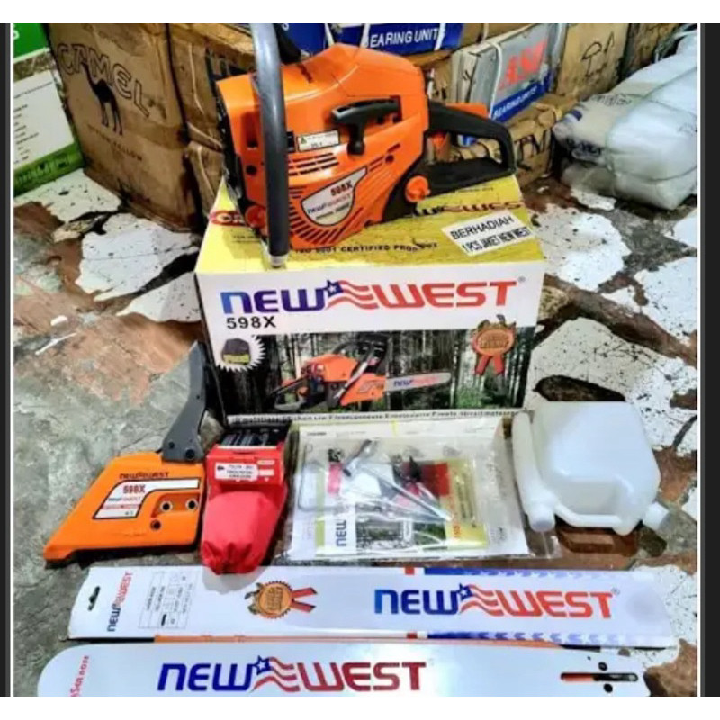 MESIN CHAINSAW NEW WEST ASLI 598X ORIGINAL SINSO SENSO MINI MURAH
