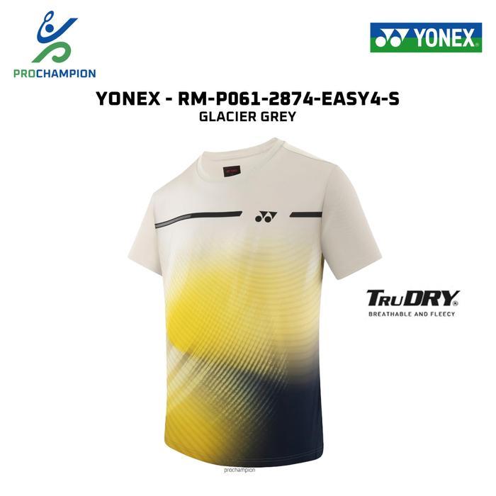 (READY STOK) Kaos Jersey Yonex Easy Tee 4 Tru Dry RM 2874 Glacier Grey - M (TERLARIS)