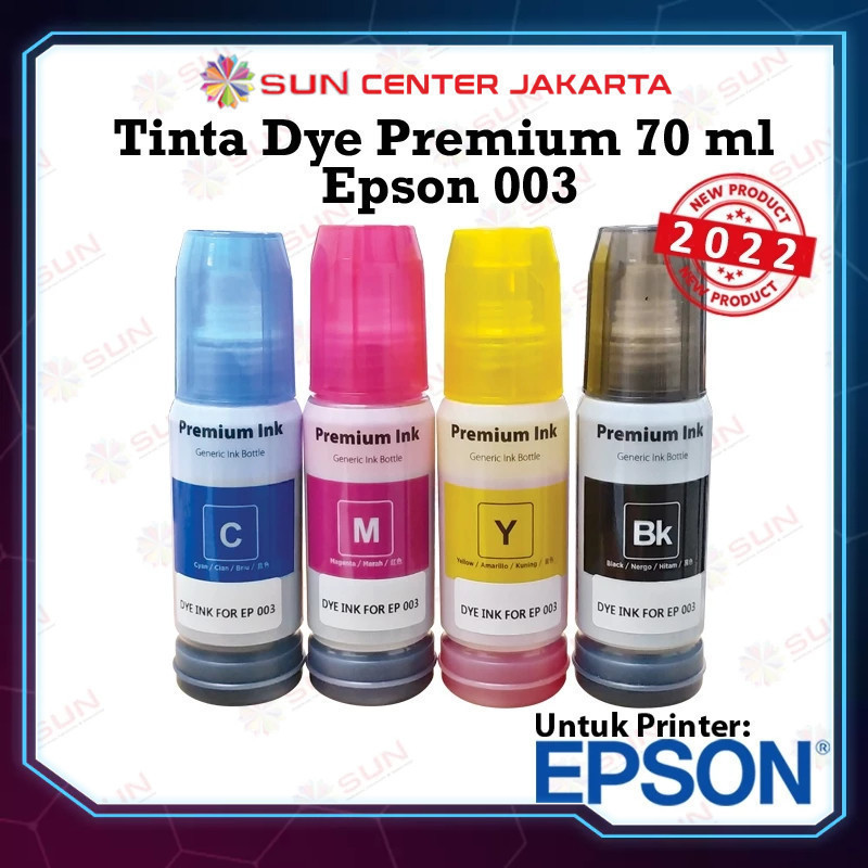 Tinta Refill Epson 003 / 664 / Canon / HP Premium 70 ml - Printer ink kualitas premium 41SU