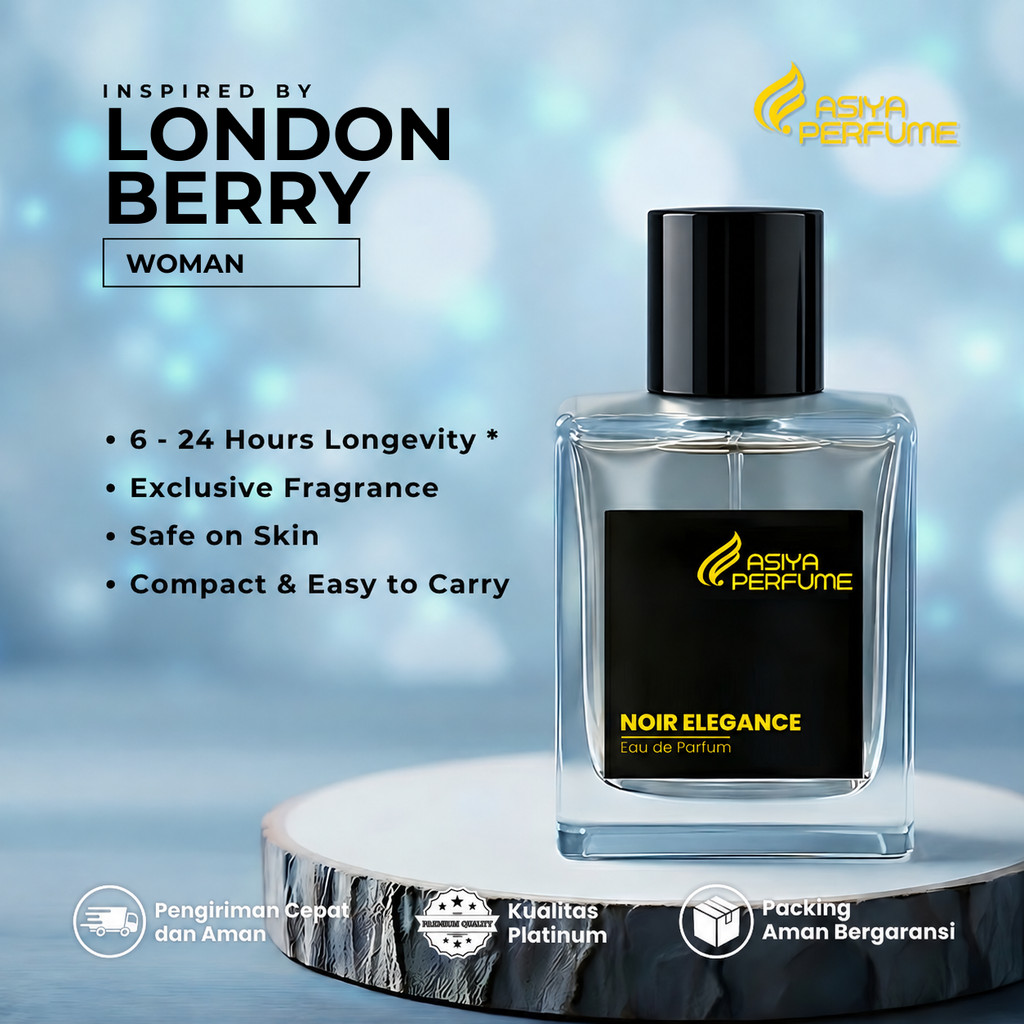 Parfum Premium Aroma London Berry - Woman 100 ML | Wangi Blueberry, Fruity Notes | Parfum Cewek Taha