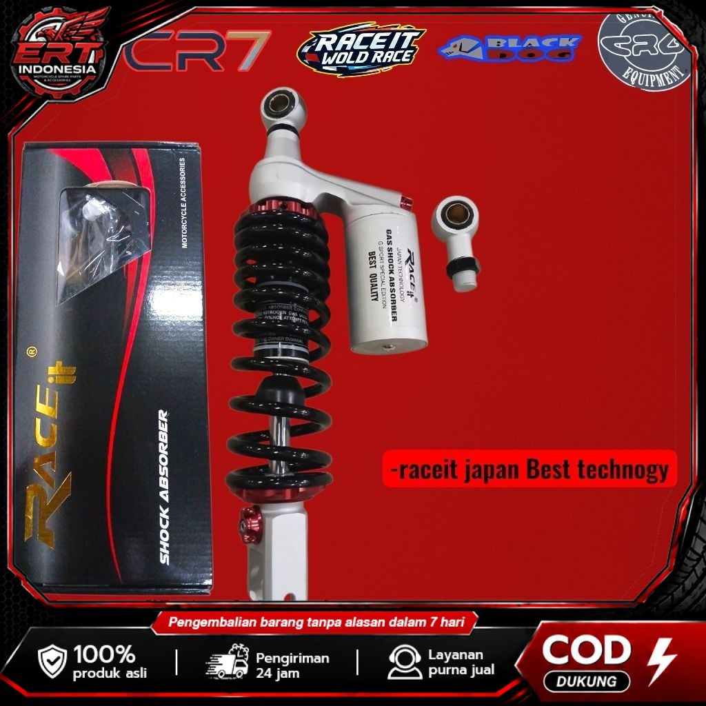 ORIGINAL SHOCKBREAKER RACEIT TABUNG ATAS MODEL GOG YSS SHOCK MATIC BlACK SIlVER MOTOR VARIO MIO BEAT