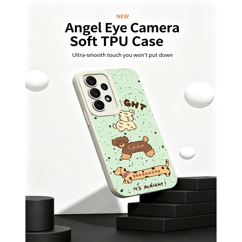 Casing HP Lovely Dachshund Poodle Mix Dog Pattern TPU Lembut Anti Bentur Samsung A10‑A56