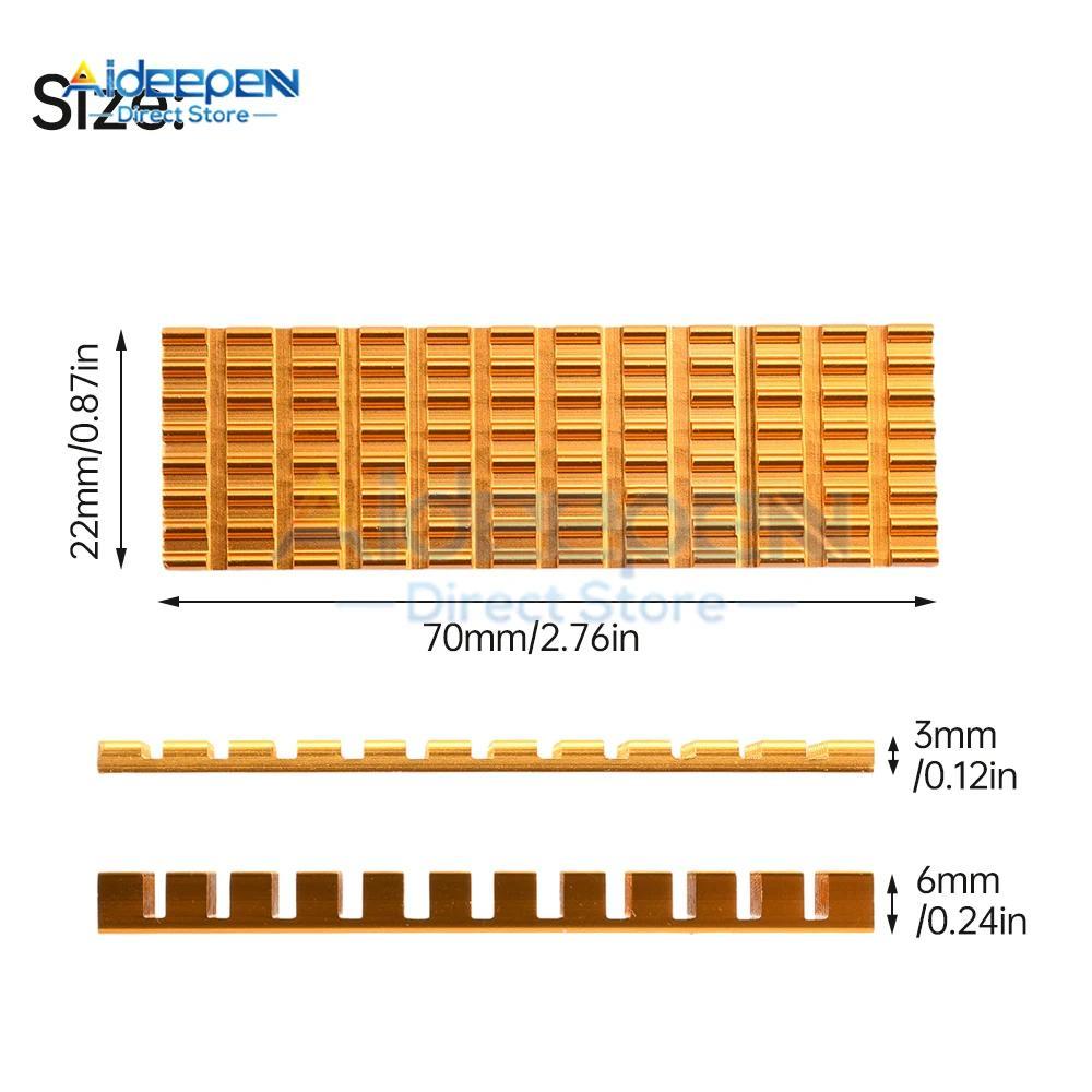 M.2 SSD HeatSink Heat sink NVME NGFF M.2 2280 SSD Hard sk Aluminum Heat Sink Raator Thermal Cooling 