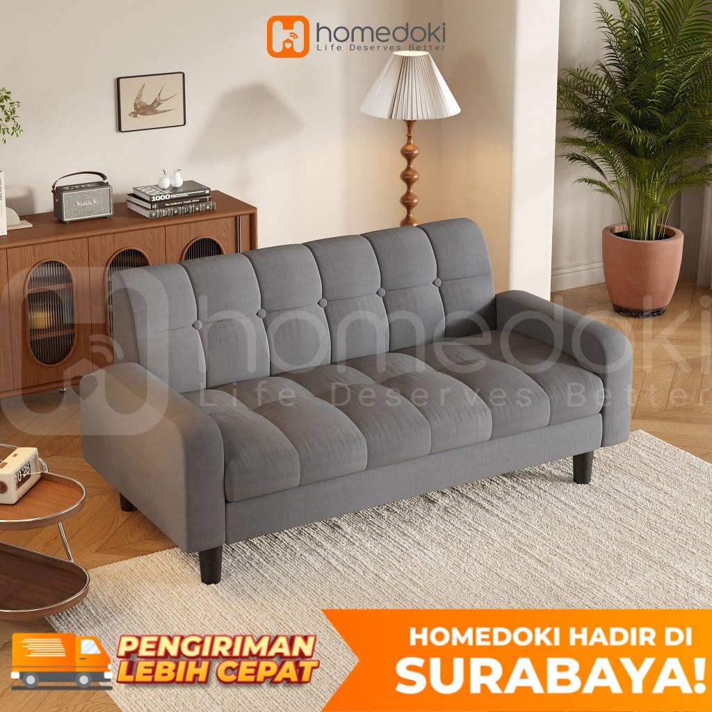 Homedoki Surabaya- Sofa Ruang Tamu/Sofa Aesthetic/Sofa Kecil/Sofa 2 Seater