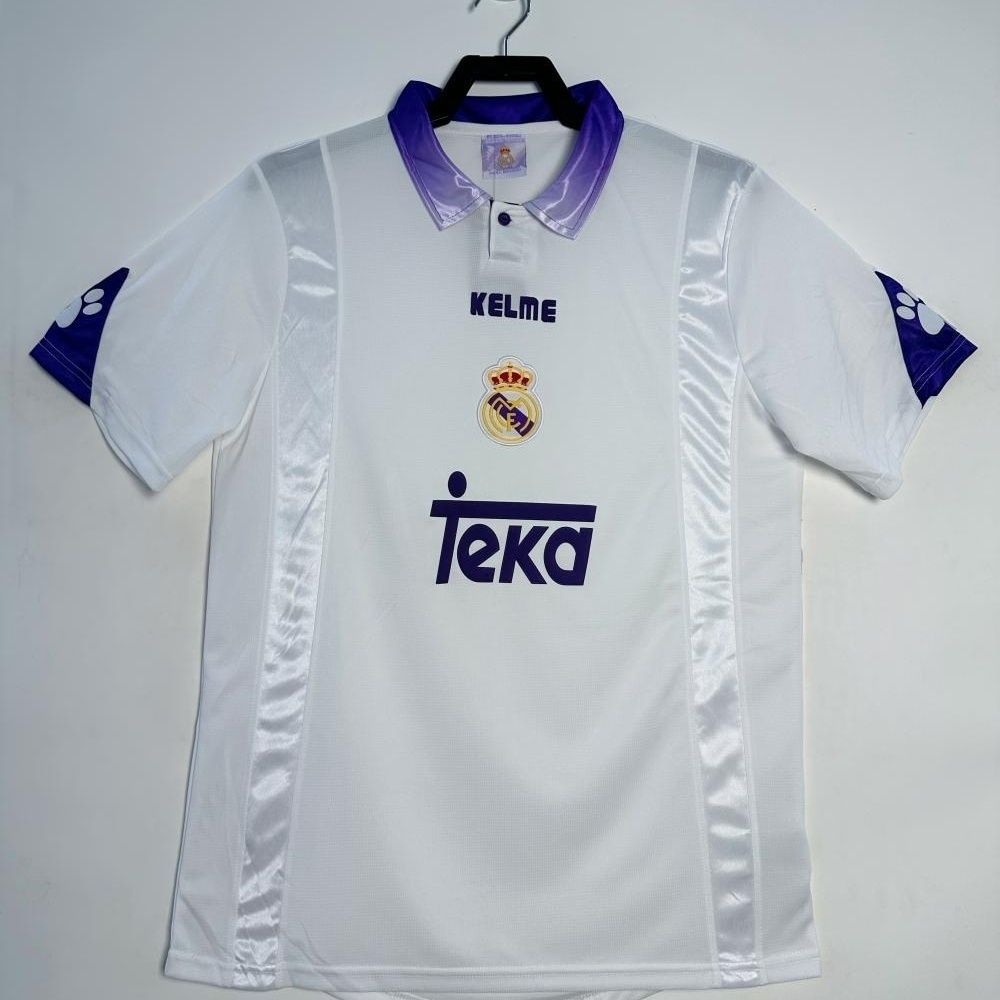 1997-98 Real Madrid rumah retro jersey lengan pendek