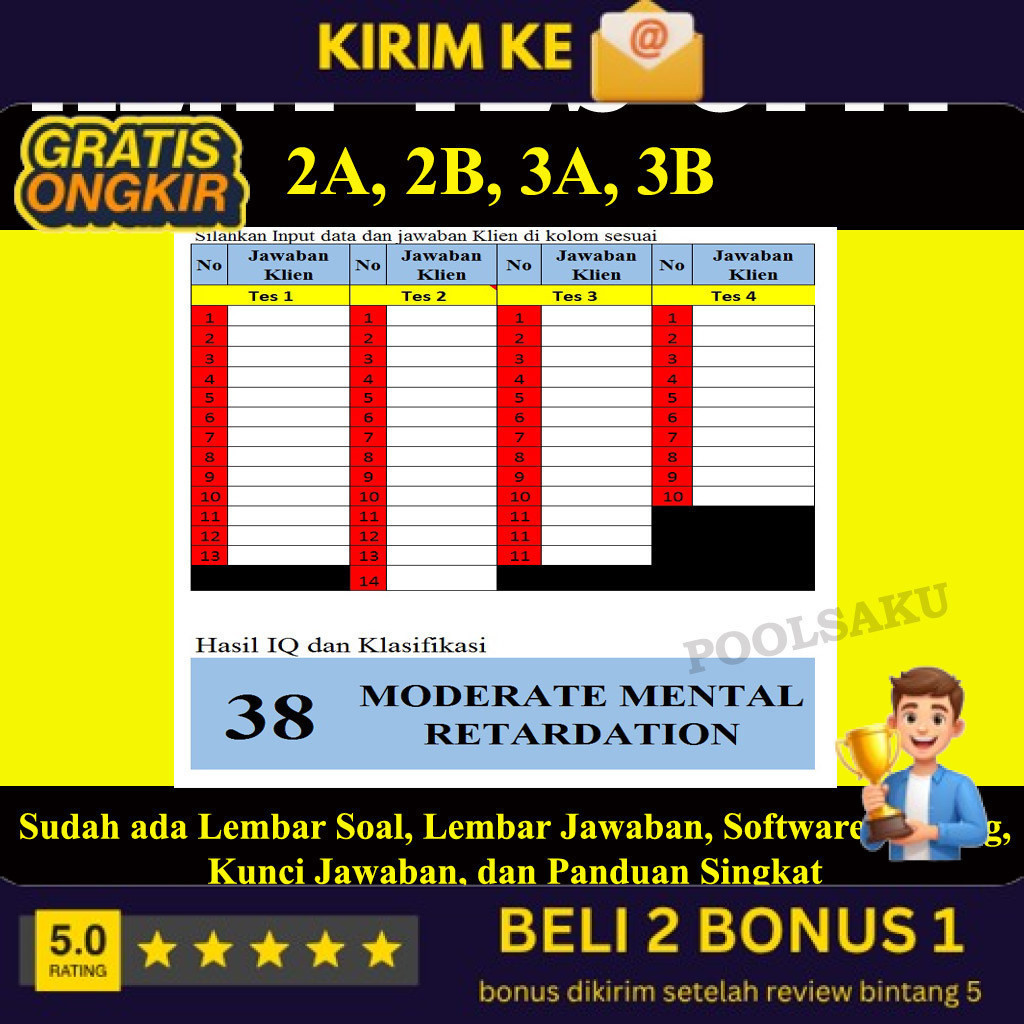 Softwore Tes Psikologi Psikotes CFIT 3o 3 o 3b 3 b 2o 2 o 2b 2 b don Skoringnyo (BUKAN BUKU)