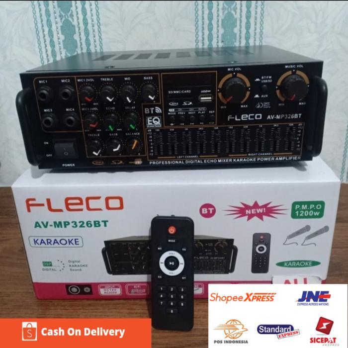 Power Amplifier Bluetooth Fleco AV-MP326BT Ampli Karaoke Digital ORIGINAL FLECO - Power Amplifier