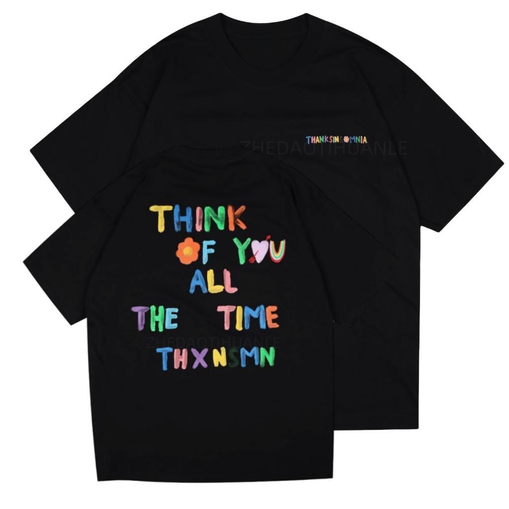 Cer-Tshirt Miorine Black Thanksinsomnia /Mantel Pendek Unisex Lepaskan lengan pehkydtwgtud
