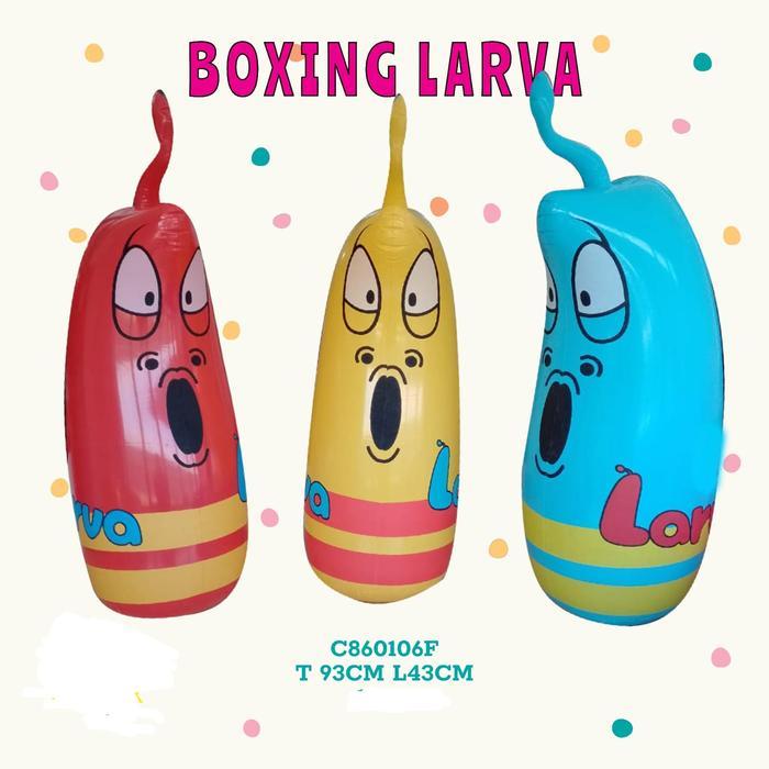 Mainan  Tiup Anak Boxing / Tinjuan Larva - biru