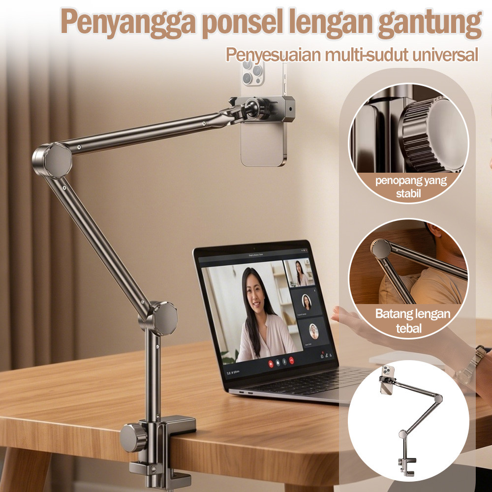 Tripod Fleksibel 360 Derajat Holder HP, Ponsel dan Tablet Stand, Leher Penjepit untuk Streaming, Cal