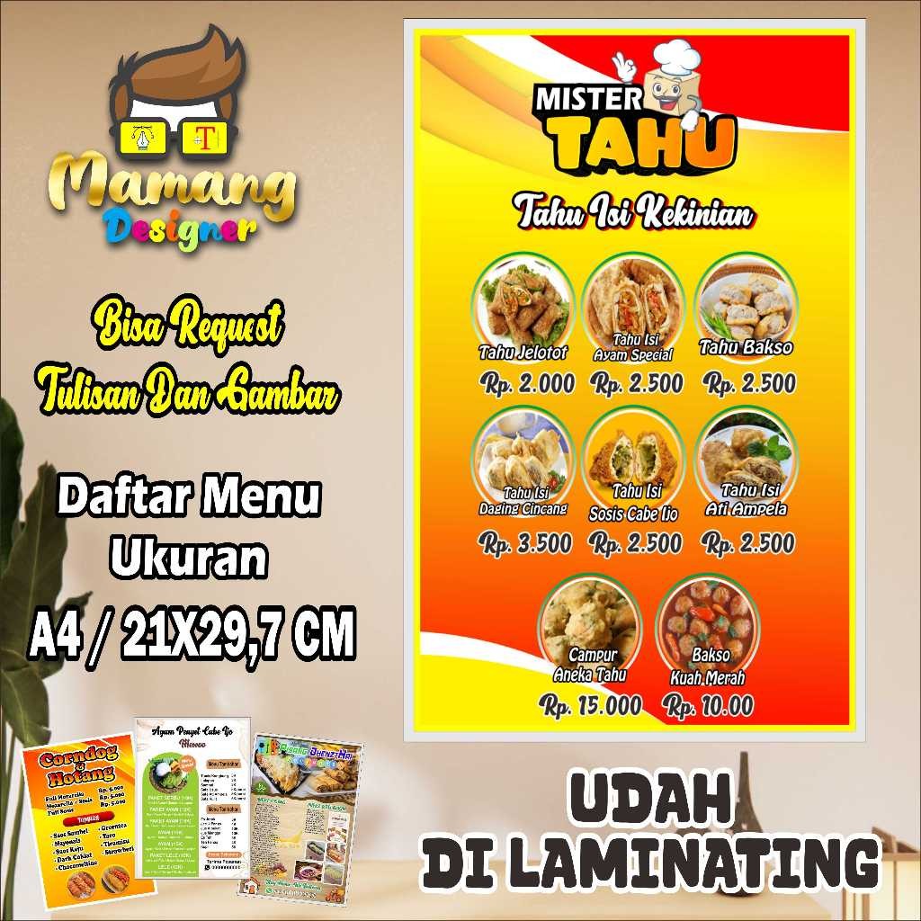 

Cetak Poster Daftar Menu Jajanan Anak Bahan Kuat