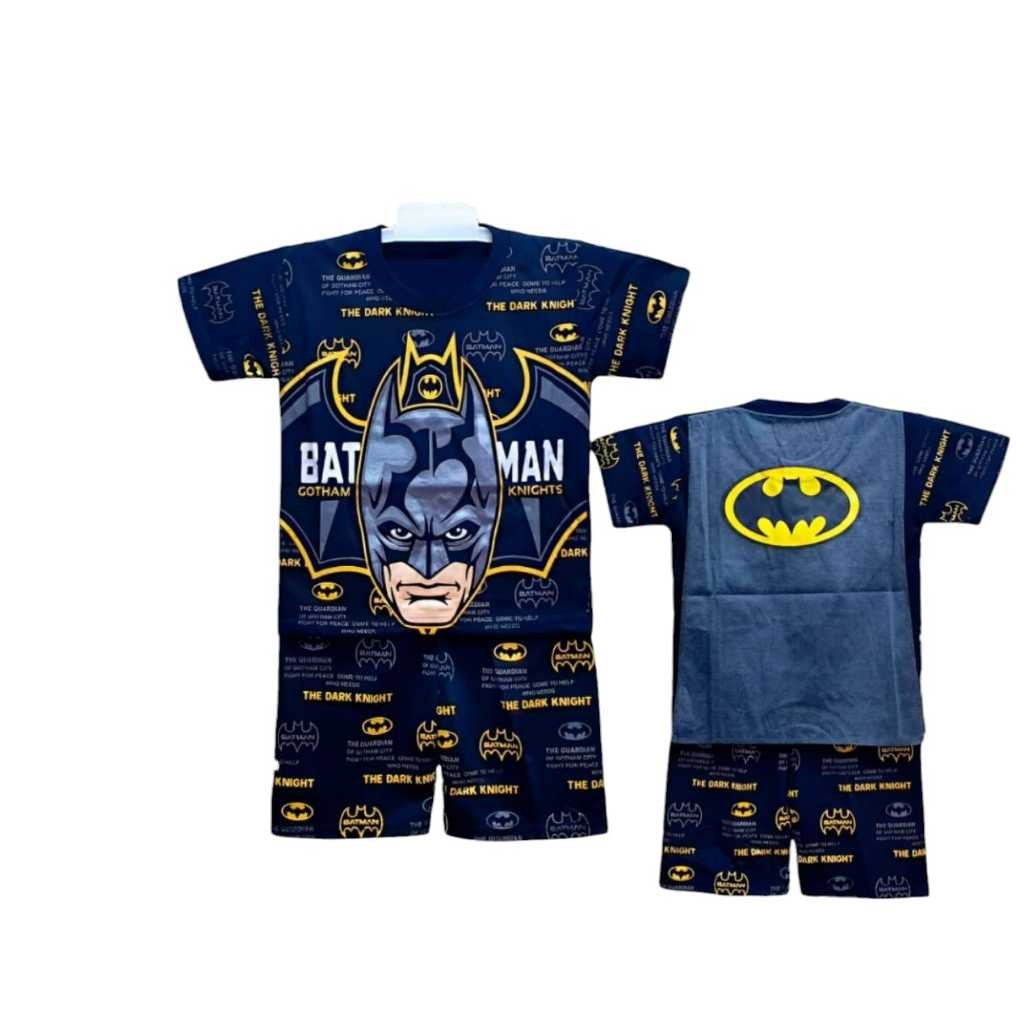 Baju anak Soqee setelan superman sayap lengan pendek / baju anak superman pendek sayap keren