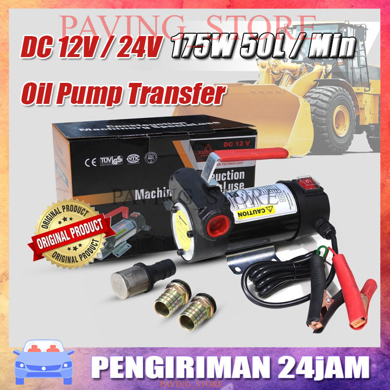 【COD】Pompa Minyak Stanlis DC 12Volt 24Volt Solar Elektrik Diesel Transfer Pump Solar Oil Pump 55L/Mi