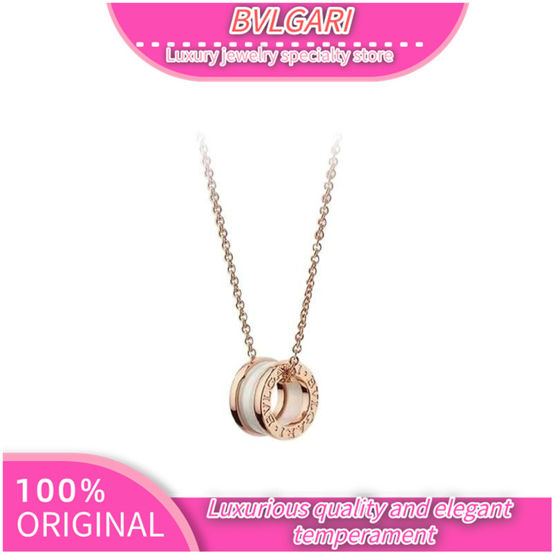 Genuine BVLGARI b.zero series necklace for women, 18K rose gold large spring necklace collarbone cha