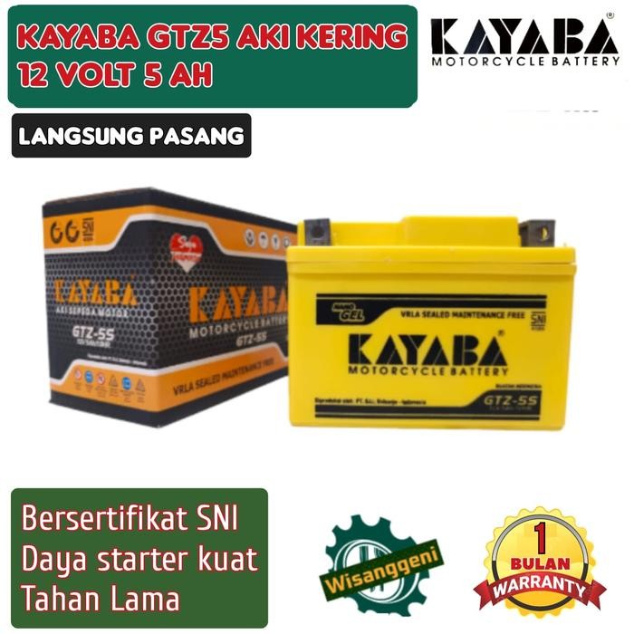Aki Motor Beat Fi esp karbu street vario 110 Kayaba GTZ 5 Aki kering