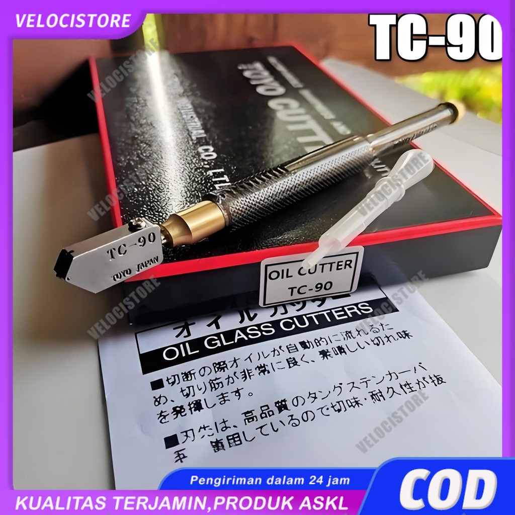 COD Pisau Potong Kaca Toyo TC-90 Asli Jepang | Alat Pemotong Kaca Original | Pisau Pemotong Kaca Pro