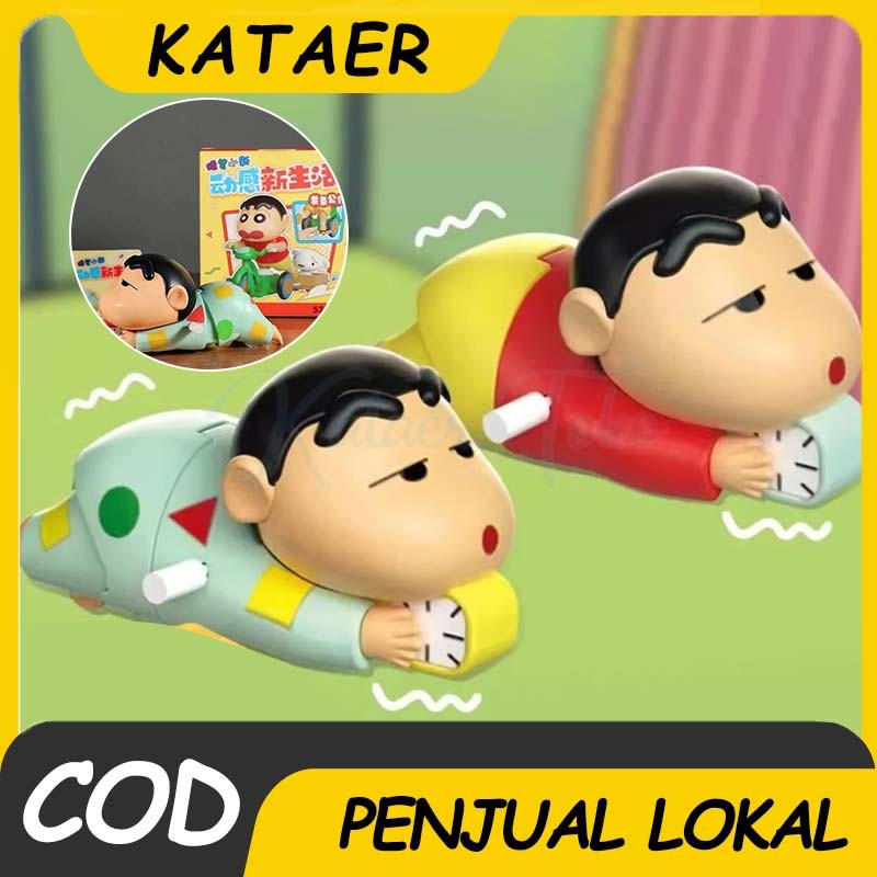 Mainan Crayon Shinchan Squishy Bokong Kenyal Karakter Tidur Pajangan Mobil Lucu Figure Imut Dekorasi