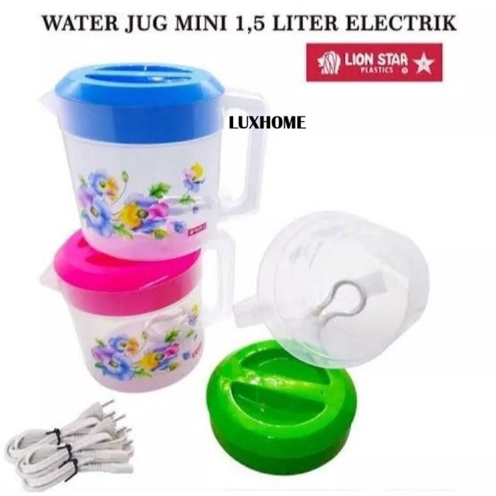 TEKO LISTRIK 1.5L PLASTIK LIONSTAR / ESKAN LISTRIK PORTABLE / TEKO LISTRIK MURAH PLASTIK LIONSTAR 1.