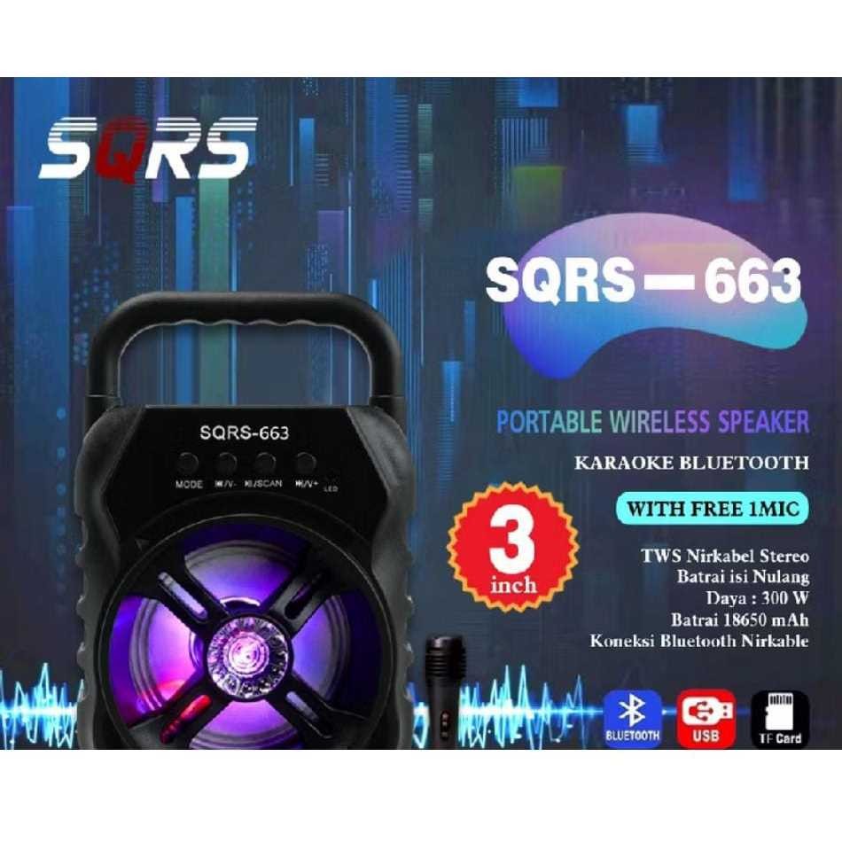 Karaoke Bluetooth Speaker SQRS663 Free Mic