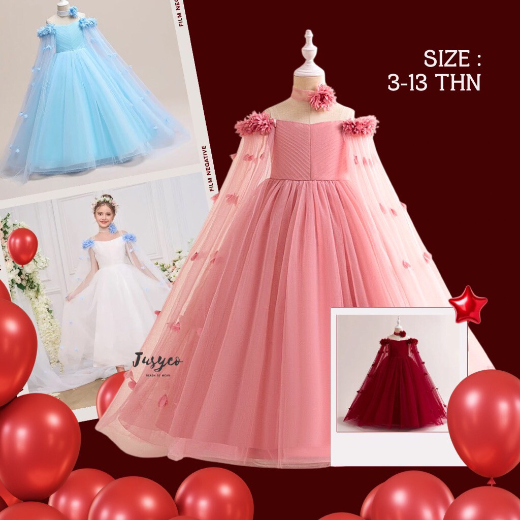 Chiara Sabrina Party Gown / Long Dress Pesta Anak Perempuan