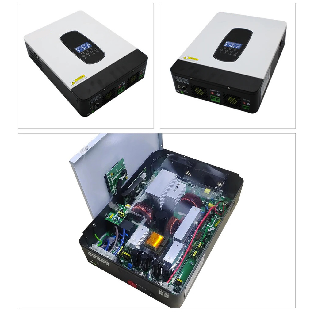 Snaterm Hybrid Solar Inverter 48V 6200W 7000VA 220VAC On/Off Grid Pure Sine Wave MPPT Solar Inversor