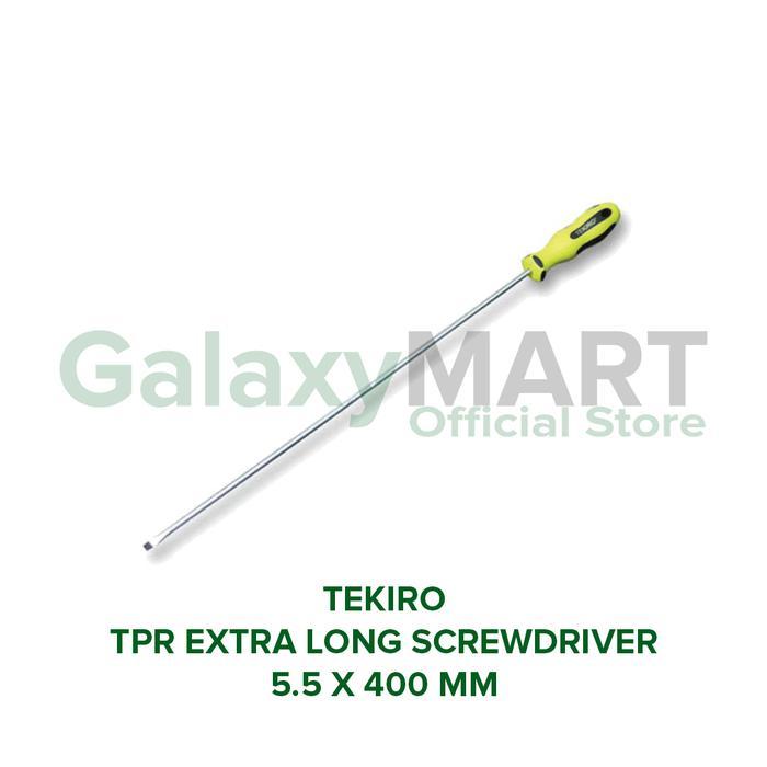 TEKIRO Obeng TPR Extra Long / Obeng TPR Extra Panjang + / - 400 MM - 5.5X400 MM by Bunga indah