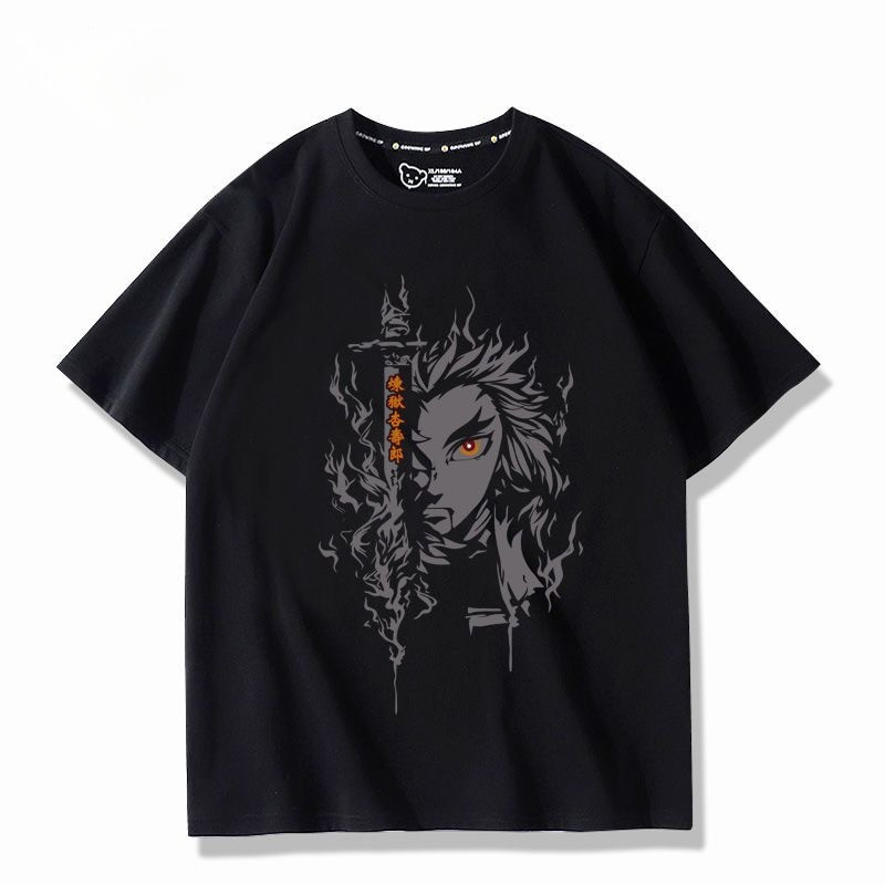 Kaos Lengan Pendek Unisex Grafis Anime Samurai Pedang Retro Oversized - Katun 100% Premium Distro Tr