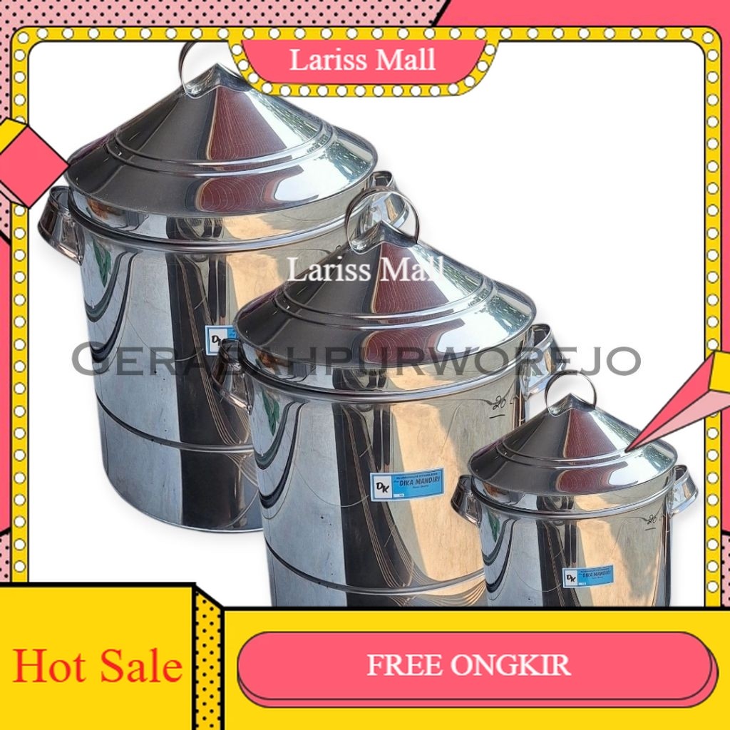 [ LARISS_MALL ] BISA COD Dandang Nasi Kukusan Nasi Stainless Steel Berkualitas